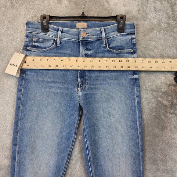 Mother Jeans Womens 31 Mid Rise Dazzler Ankle Fray Stretch Riding Cliffside - Picture 5 of 16